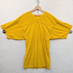 VTG Sand-Knit MacGregor Jersey Men's M Yellow Mesh Athleisure Blank Football 80s